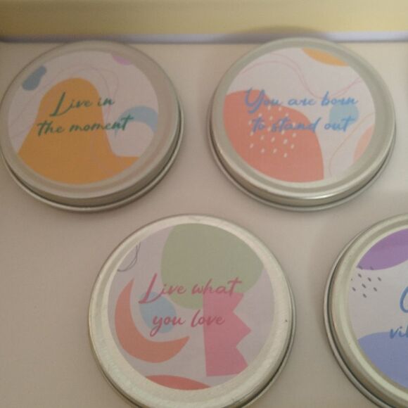 Daily Affirmations 7 Travel  Candle Set...NIB...Perfect Gift - Picture 3 of 7